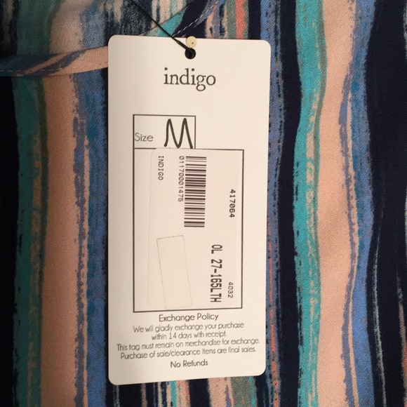 NWT striped shirt sleeved blouse - Picture 3 of 4